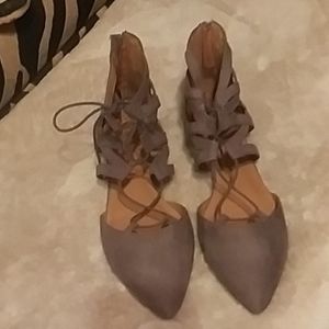 Lace up flats